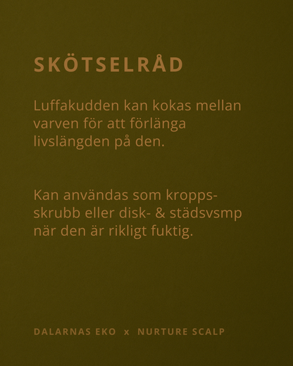 Luffakudde 0,5-1 cm - Naturens egna tvålfat till förvaringsdosa 150